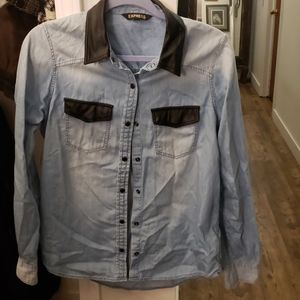 Express denim button up
